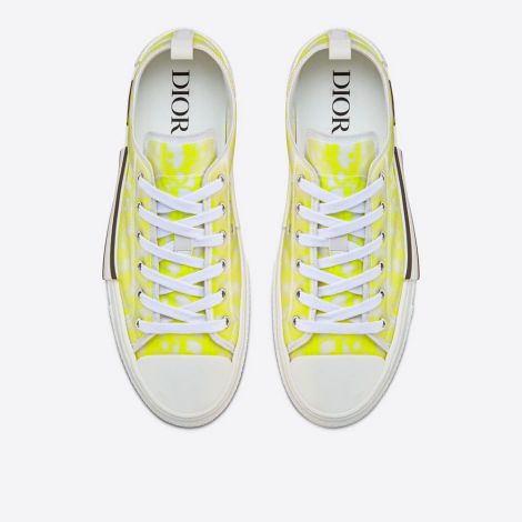 Dior Ayakkabı B23 Low Top Sarı - Dior Ayakkabi 2021 B23 Low Top Sneaker White And Yellow Dior Oblique Sari