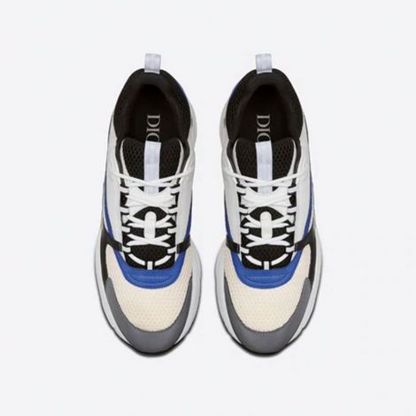 Dior Ayakkabı B22 Gri - Dior Ayakkabi B22 Sneaker Technical Calfskin Blue Beyaz Gri