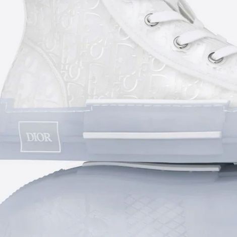 Dior Ayakkabı B23 Low Top Beyaz - Dior Ayakkabi B23 High Top Sneaker Transparent Canvas With White Beyaz