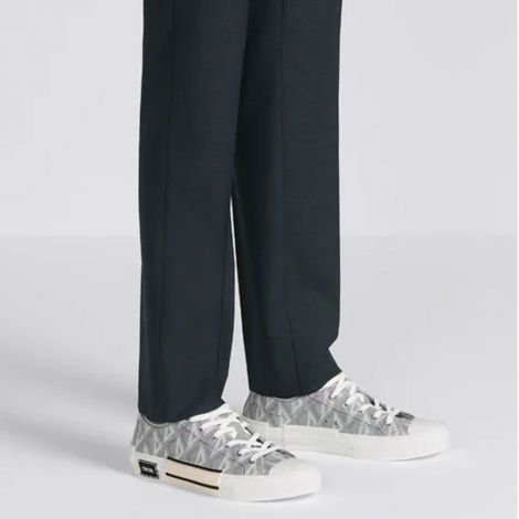 Dior Ayakkabı B23 Low Top Gri - Dior Ayakkabi B23 Low Top Sneaker Dior Gray Cd Diamond Canvas Beyaz Gri