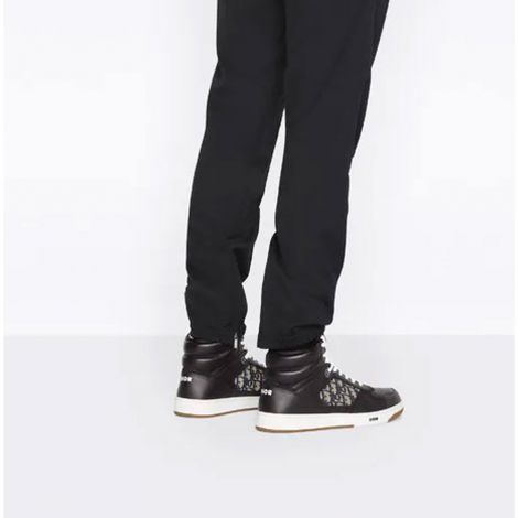 Dior Ayakkabı B27 High Top Siyah - Dior Ayakkabi B27 High Top Sneaker Black Smooth Calfskin With Beige And Black Siyah