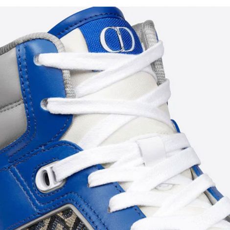 Dior Ayakkabı B27 High Top Mavi - Dior Ayakkabi B27 High Top Sneaker Blue Gray And White Smooth Calfskin Blue Mavi