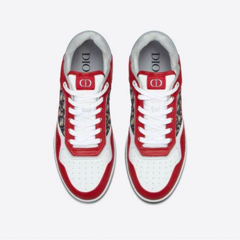 Dior Ayakkabı B27 Low Top Kırmızı - Dior Ayakkabi B27 Low Top Sneaker Red Gray And White Smooth Calfskin Red Kirmizi