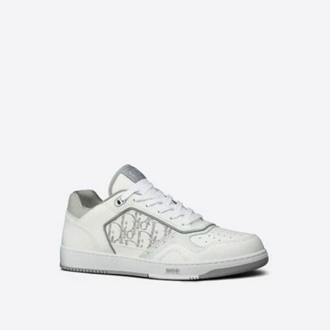 Dior Ayakkabı B27 Low Top Beyaz - Dior Ayakkabi B27 Low Top Sneaker White And Gray Smooth Calfskin With White Beyaz