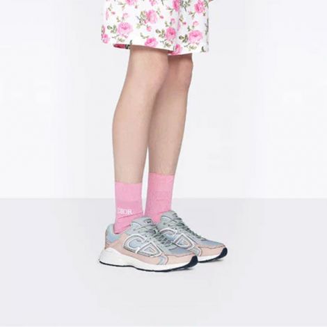 Dior Ayakkabı B30 Sneaker Pembe - Dior Ayakkabi B30 Sneaker Gray Mesh And Light Pink And Gray Technical Fabric Pembe