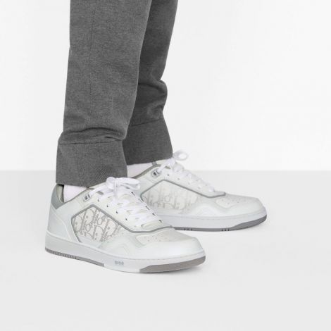 Dior Ayakkabı B27 Low Top Beyaz - Dior Ayakkabi Erkek B27 Low Top Sneaker White And Gray Smooth Beyaz