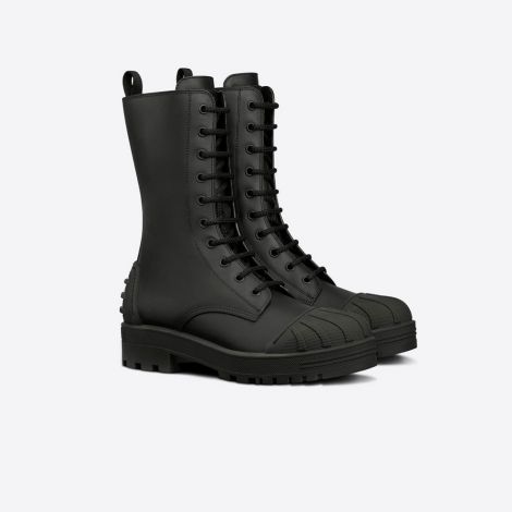 Dior Ayakkabı Diorion Siyah - Dior Kadin Ayakkabi Dioriron Ankle Boot Black Rubber And Calfskin Siyah