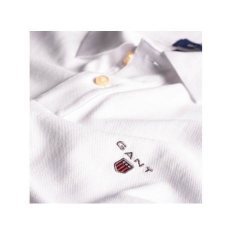 Gant Tişört Solid White - Gant Polo T Shirt Pr1