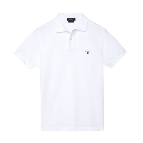 Gant Tişört Solid White - Gant Polo T Shirt Pr1