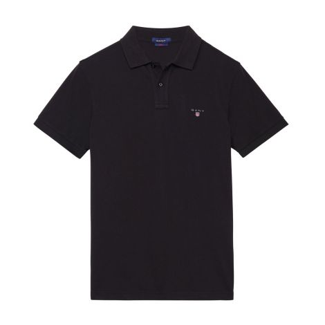 Gant Tişört Solid Black - Gant Polo T Shirt Pr4