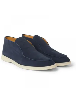 Loro Piana Ayakkabı Open Walk Chukka Lacivert