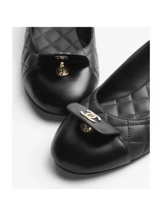 Chanel Ayakkabı Babet Siyah