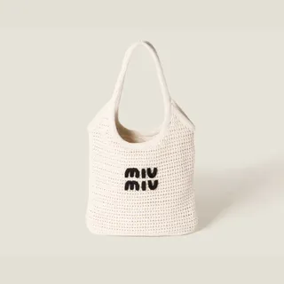 Miu Miu Ivy Örgü Çanta - Beyaz