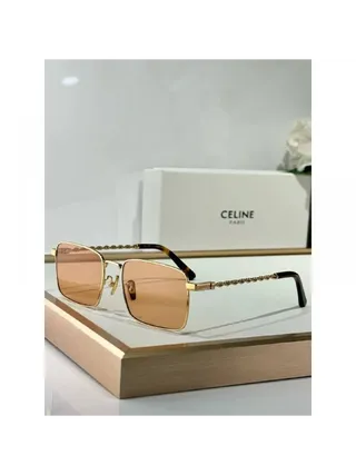 Celine Gözlük Rhinestone Kahverengi