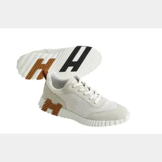 Hermès Bouncing Beyaz File & Süet Sneaker