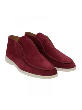 Loro Piana Ayakkabı Open Walk Chukka Bordo
