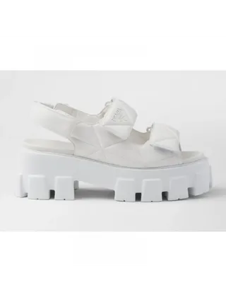 Prada Monolith Sandalet Beyaz