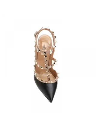 Valentino Ayakkabı Rockstud Siyah/Pudra