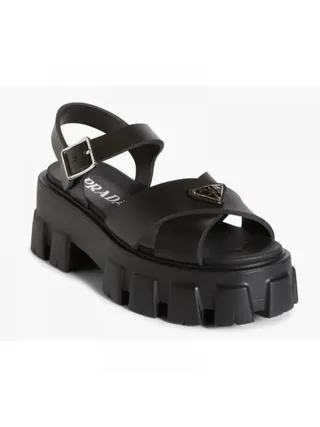 Prada Sandalet Monolith Platform Siyah