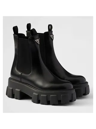 Prada Monolith Chelsea Bot Siyah