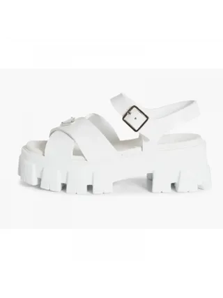 Prada Sandalet Monolith Platform Beyaz