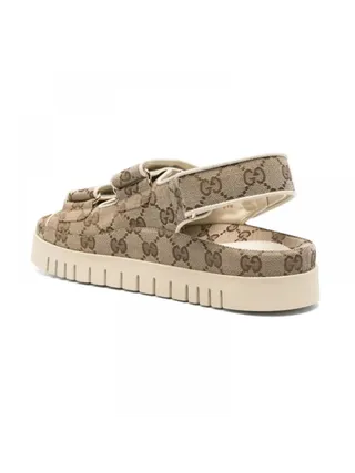 Gucci Sandalet GG motifli Bej