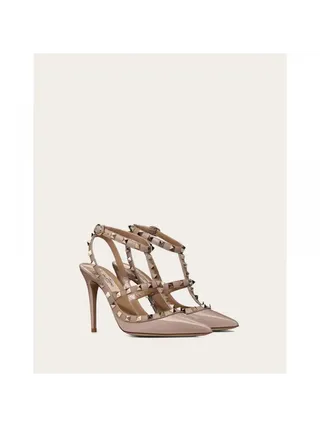 Valentino Ayakkabı Patent Rockstud Pudra
