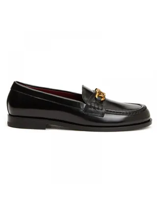 Valentino Ayakkabı Deri Loafer Siyah