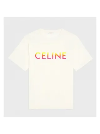 Celine Tişört Loose Beyaz