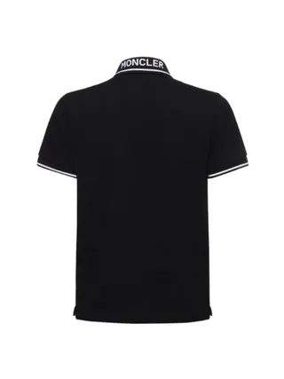 Moncler Tişört Polo Yaka Siyah