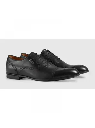 Gucci Ayakkabı Brogue Lace-Up Siyah