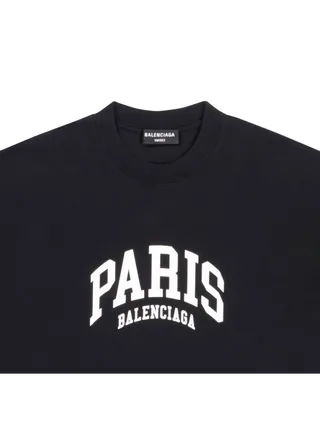 Balenciaga Tişört Paris Cities Siyah