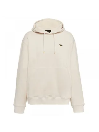 Prada Kapüşonlu Sweatshirt Beyaz