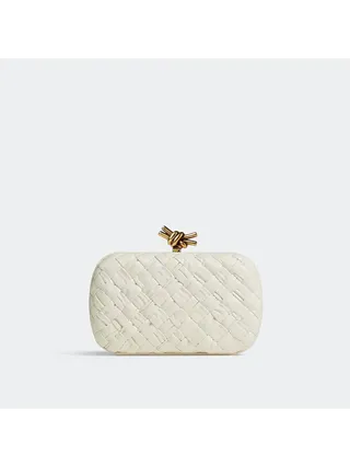 Bottega Veneta Çanta Knot Minaudiere Beyaz