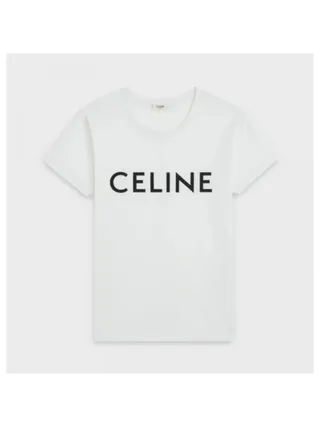 Celine Tişört Loose Beyaz