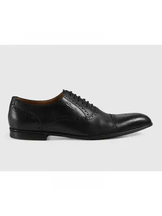 Gucci Ayakkabı Brogue Lace-Up Siyah