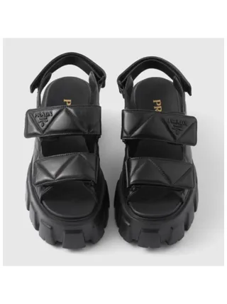 Prada Sandalet  Monolith Siyah