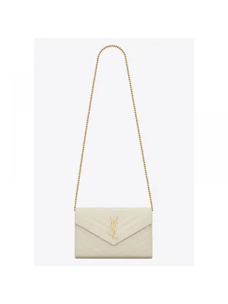 Saint Laurent Cüzdan Cassandre Beyaz