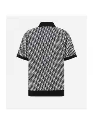 Dior Tişört Oblique Polo Siyah