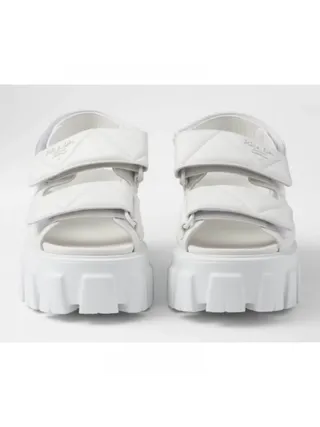 Prada Monolith Sandalet Beyaz