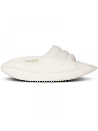 Balmain B-IT Quilted Terlik Beyaz