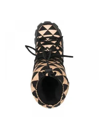 Prada Bot Triangle Logo Apres-Ski Boots Siyah