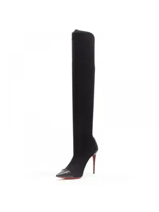 Christian Louboutin Souricette Çorap Çizme Siyah