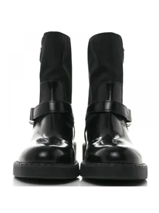 Prada Re-Nylon Biker Bot Siyah