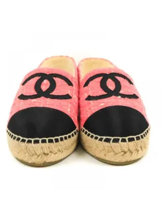 Chanel Ayakkabı CC Logo Espadril  Pembe
