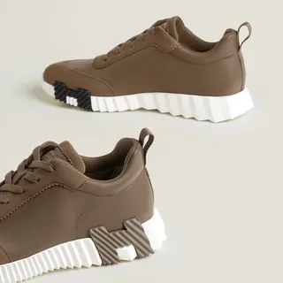 Hermès Bouncing Deri & Süet Sneaker - Kahverengi