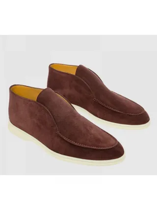 Loro Piana Ayakkabı Open Walk Chukka Kahverengi