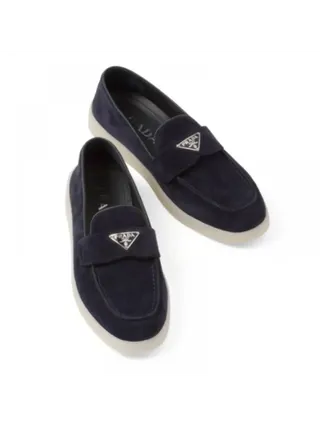 Prada Ayakkabı Süet Loafer Lacivert
