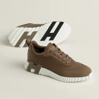 Hermès Bouncing Deri & Süet Sneaker - Kahverengi