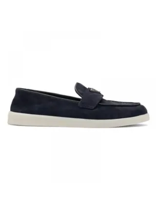Prada Ayakkabı Süet Loafer Lacivert